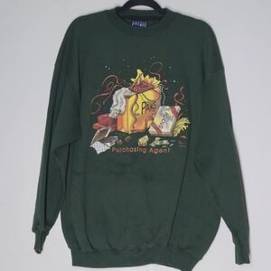 Vintage 90s Christmas Sweater Green Size XL Purchasing Agent Presents Max Kohl